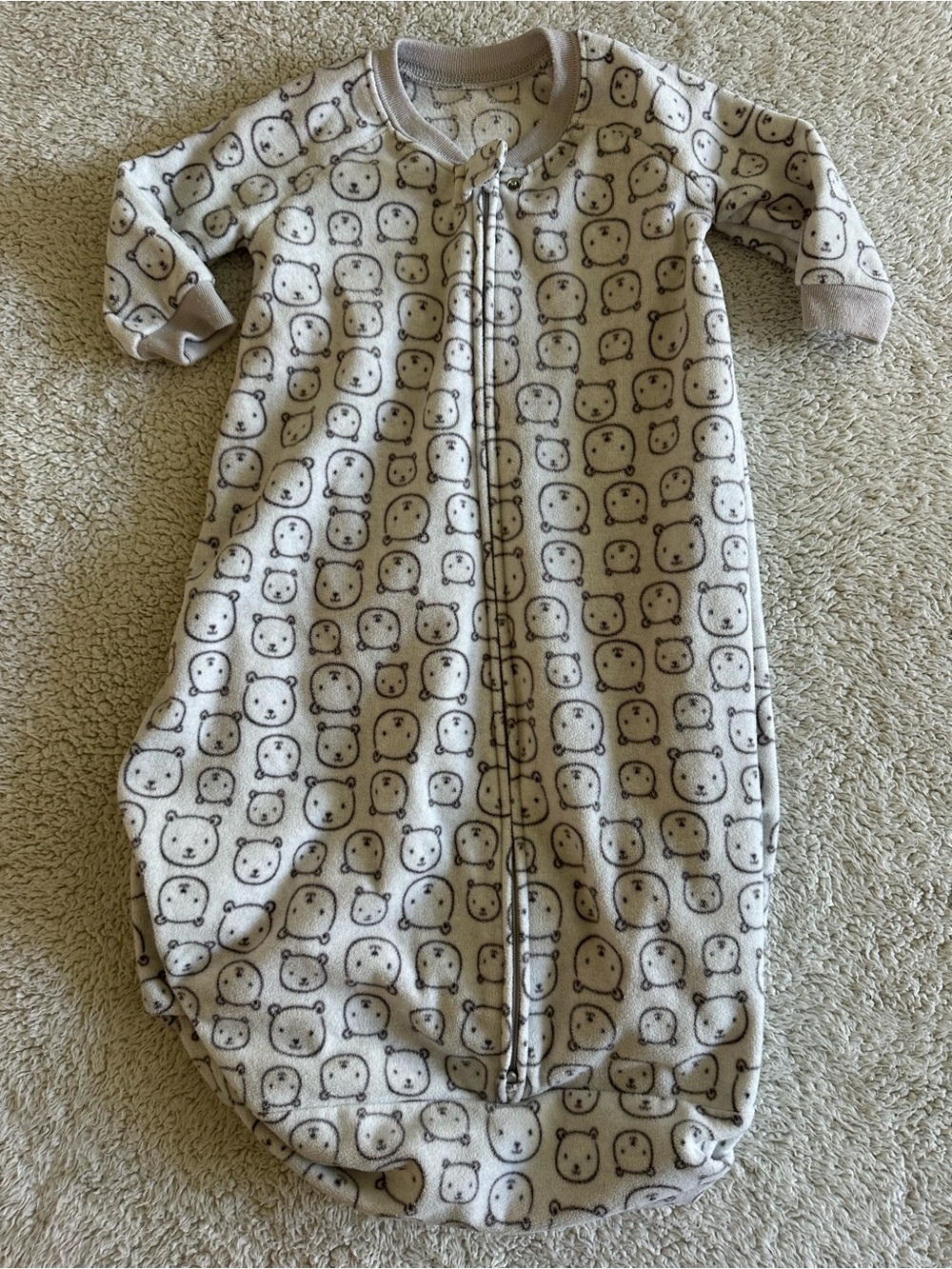 🦋Carter’s Fleece Bear Print Baby Sleep Sack